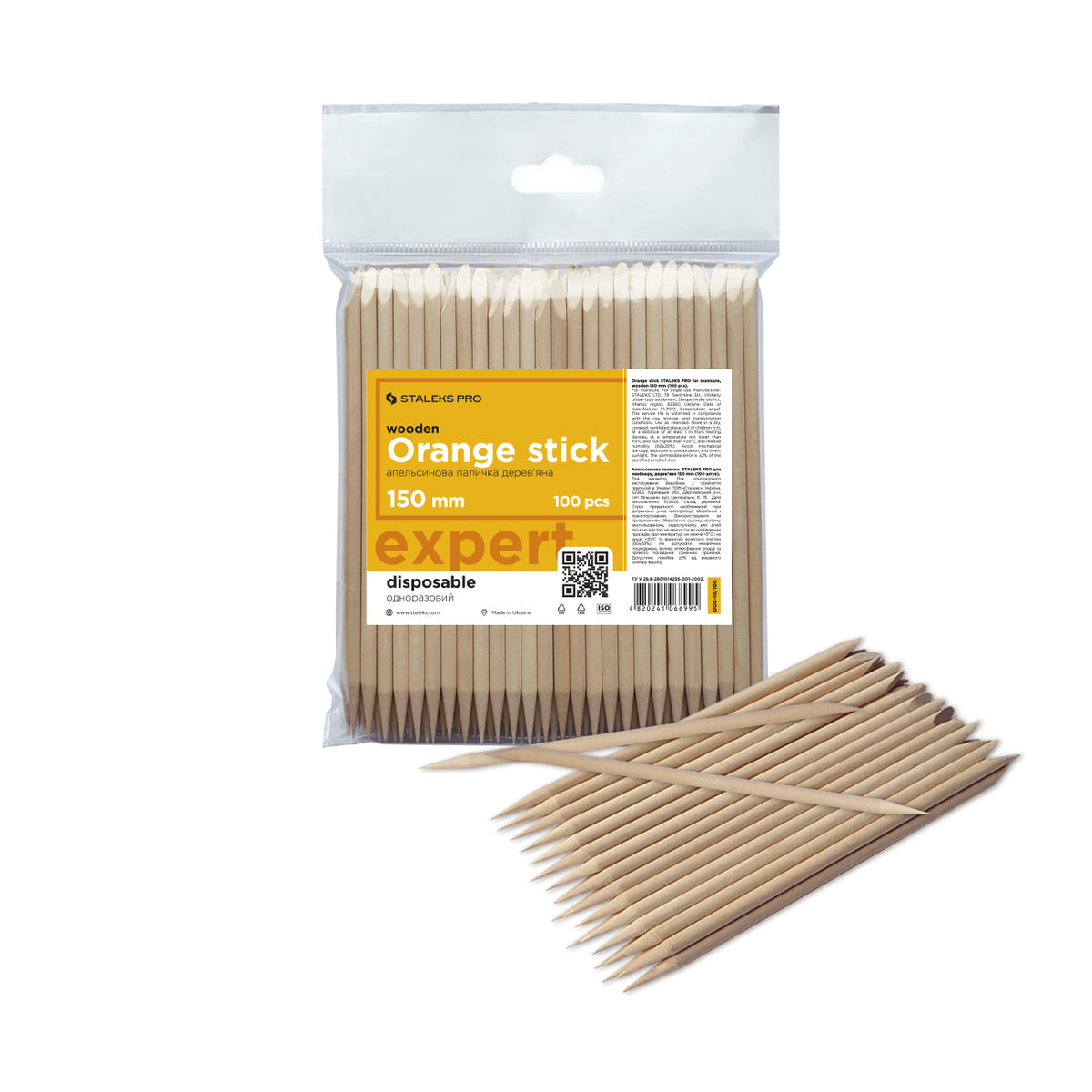Pack de bâtonnets repousse cuticule en bois STALEKS PRO